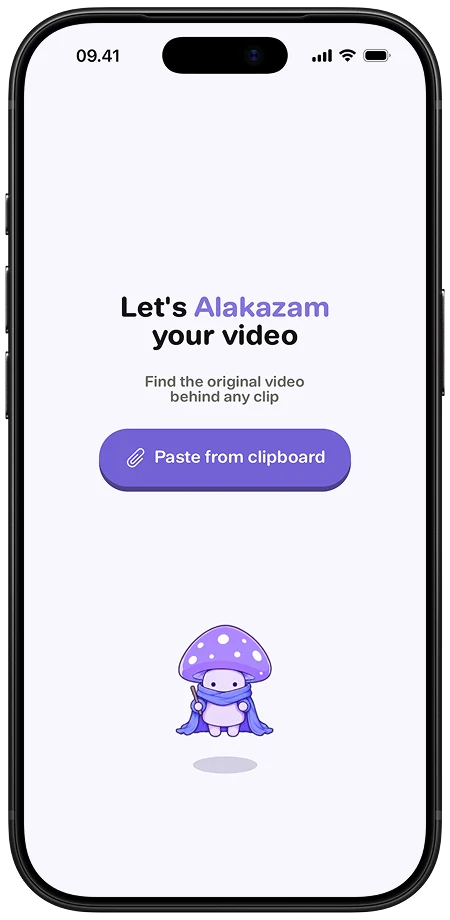 Alakazam's home screen, with a Paste from clipboard button.